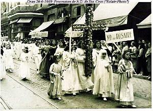 Oran - Rue d'Arzew - Procession N.D. de Santa-Cruz - 1940